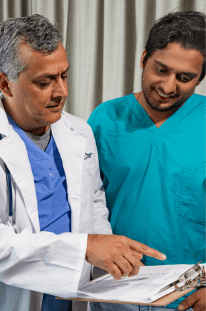 Healthcare professionals attending a training session